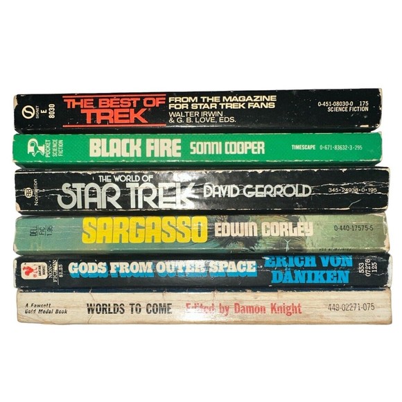 Vintage Science Fiction Sci-fi  Book Lot of 6 Star Trek and more - Picture 2 of 13